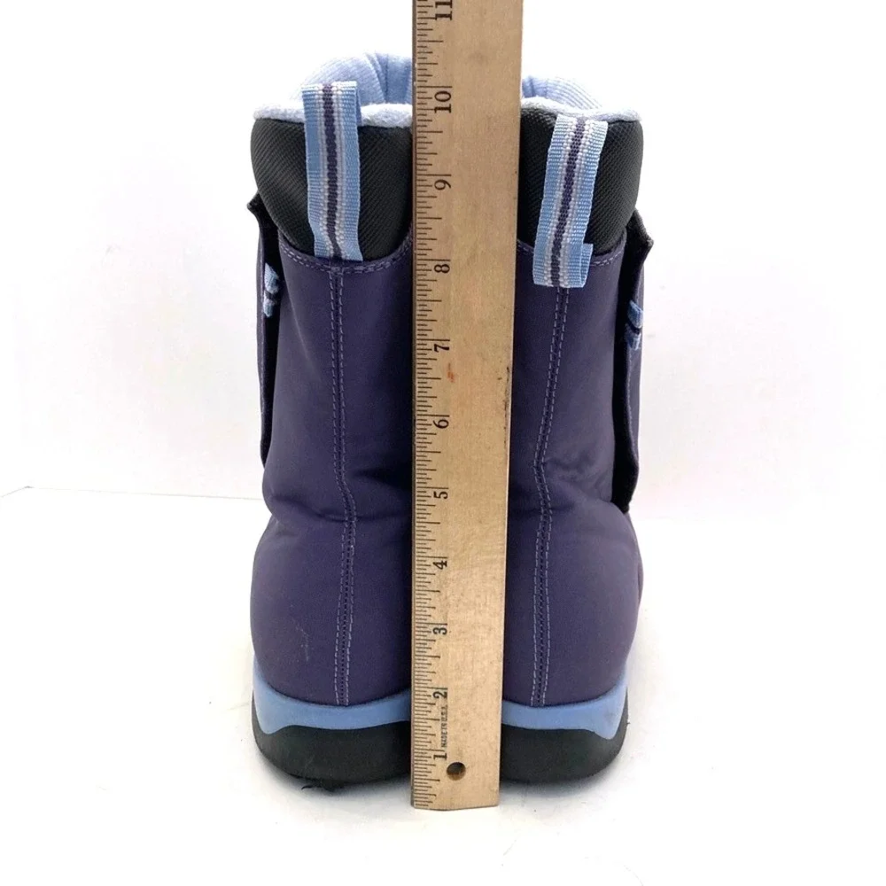 Lands' End Winter Boots Purple Hook & Loop Close Waterproof Snow Youth 7M